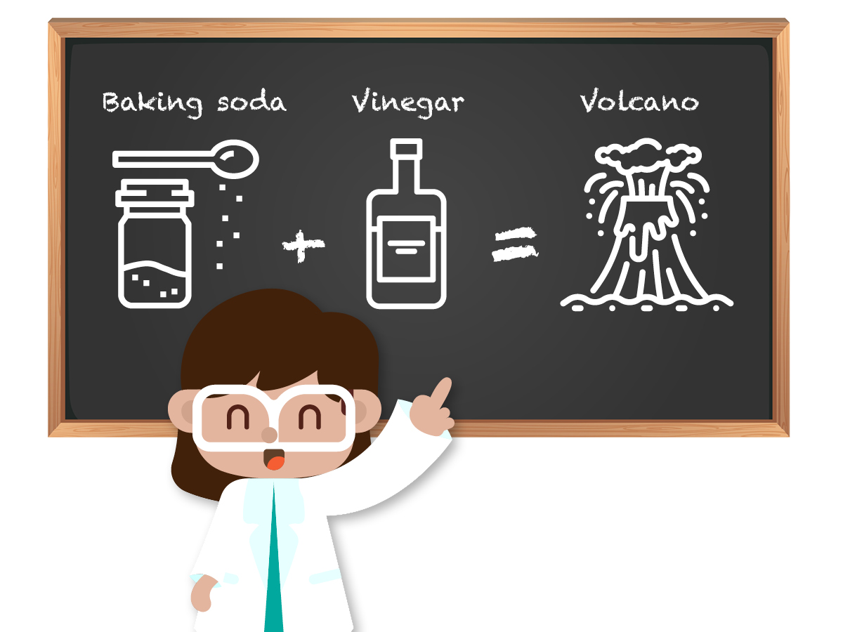 Bicarb & vinegar volcanoes